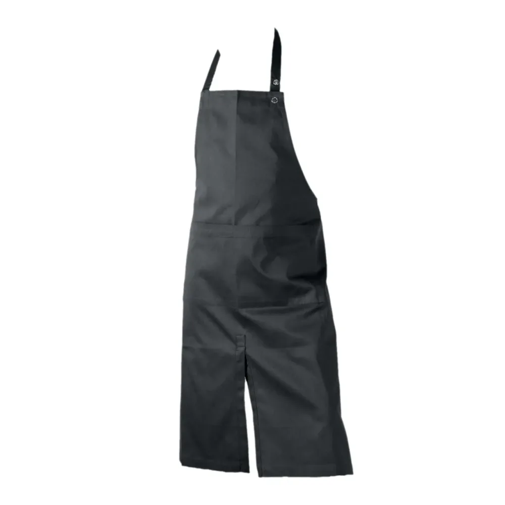 Kochschürze mit Tasche 80x95cm dark grey Biobaumwolle
