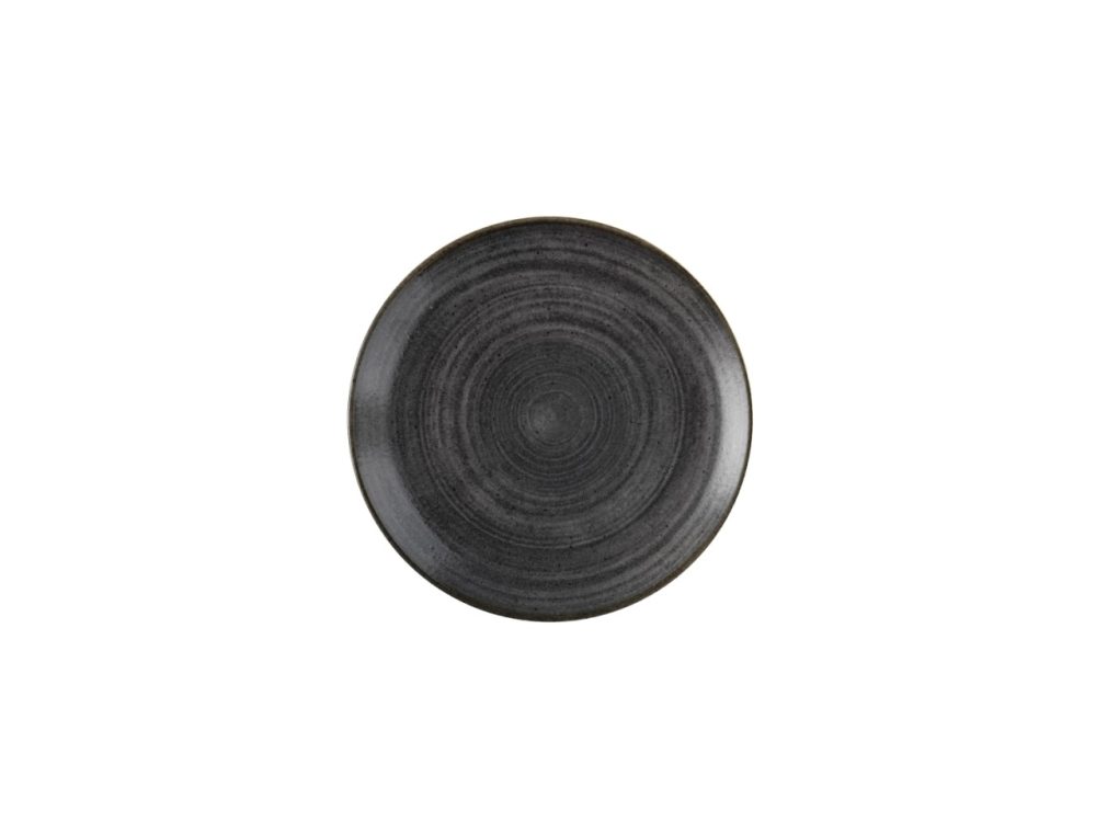 Stonecast Raw Black Coupe Teller 26cm