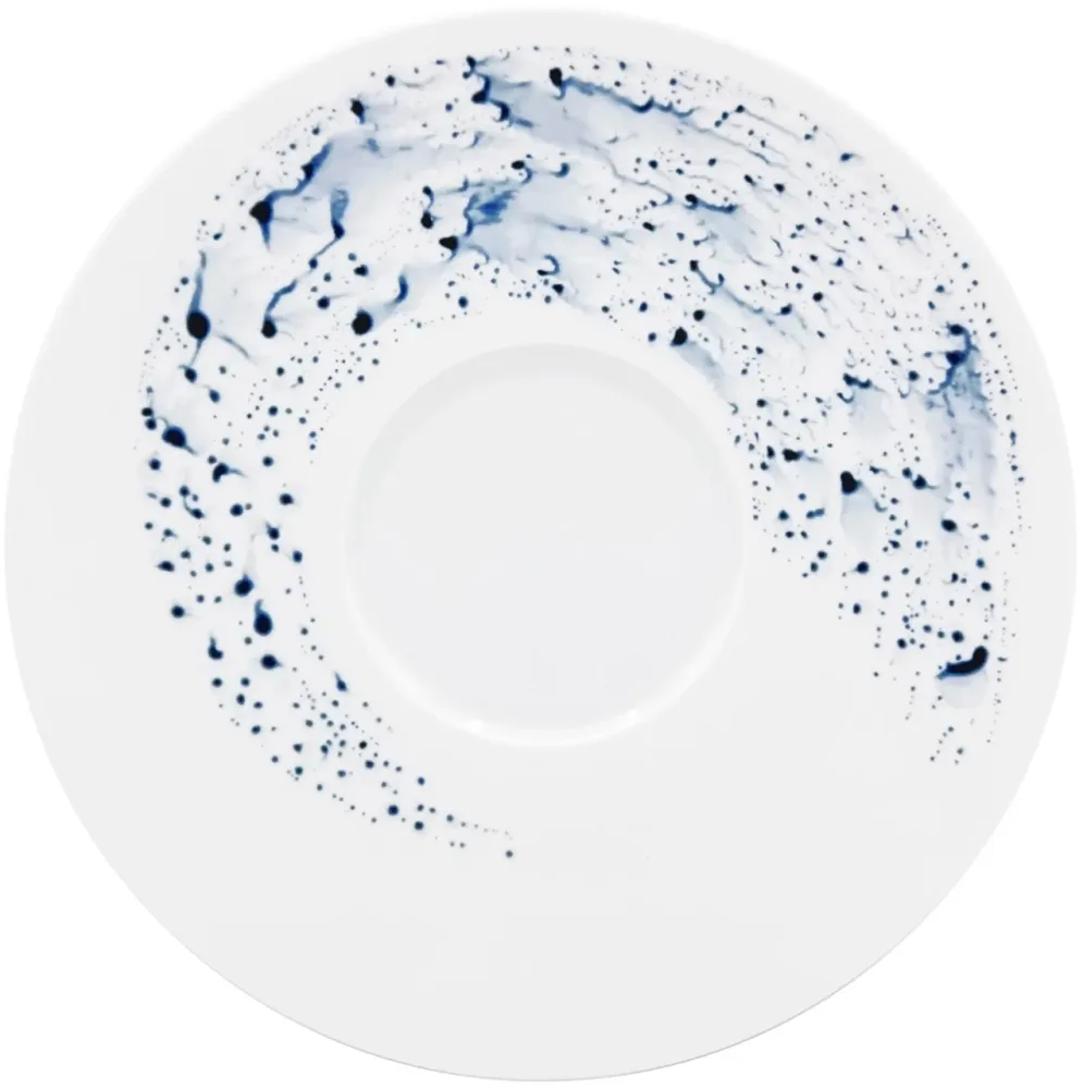 Blue Impression Teller D29cm H2.5cm SpiegelD 11cm