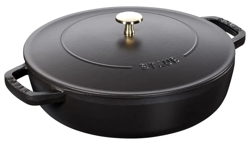 Schmorpfanne Chistera 24cm, Schwarz, Gusseisen