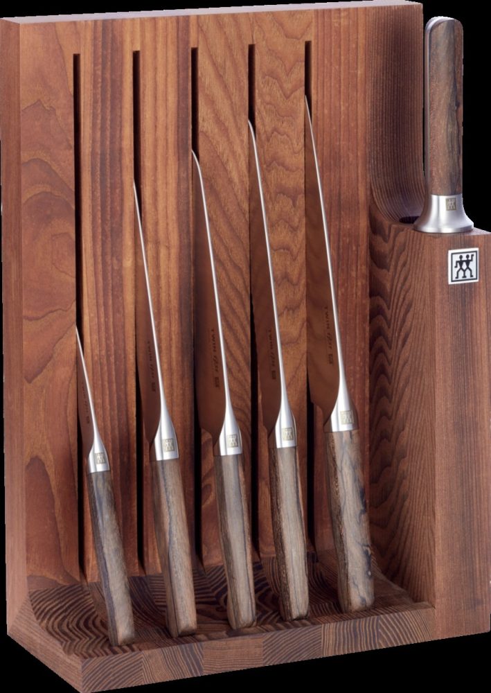 7tlg. 1731 Messerblockset Esche