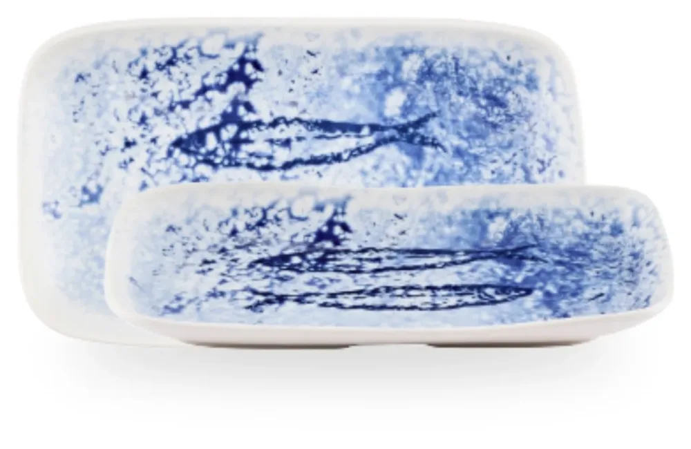 Fresco Blue Naturtablett 26x18cm
