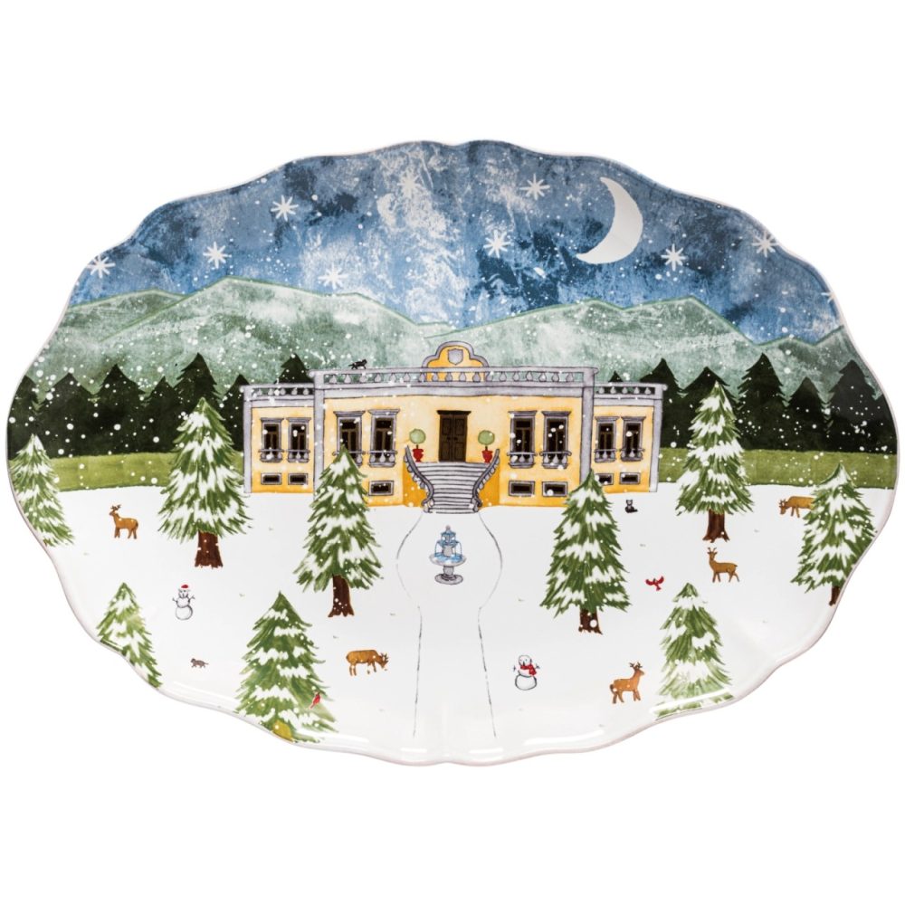 The Nutcracker Teller oval 49.8x35.2cm H4.5cm weiss