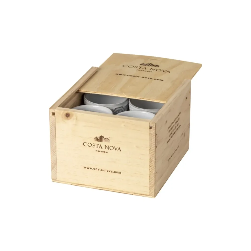 8er Set Grespresso Geschenkbox Espressotasse 70ml white viet