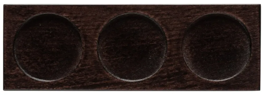 Nótos Servierplatte für 3 Schalen 25x8.5cm H1.7cm Buchenholz