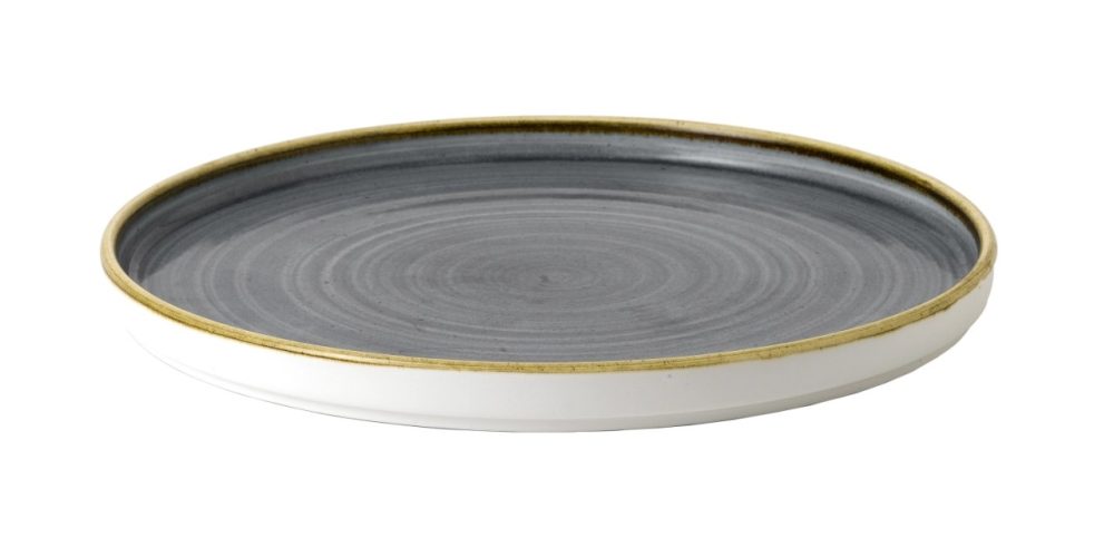Churchill Teller flach Stonecast Blueberry mit erhöhtem Rand; 26x2 cm (ØxH); blau/braun; rund; 6 Stück / Pack