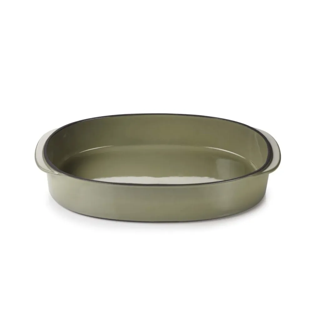 Caractère rechteckige Platte34X25cm kardamom