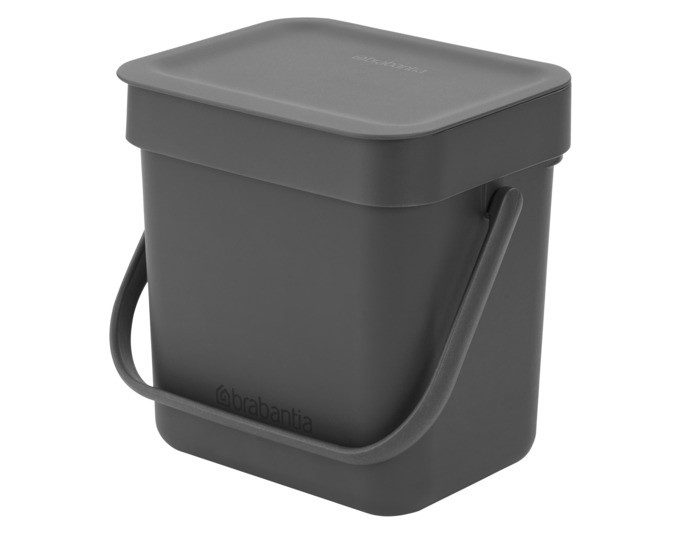 Brabantia - Abfalleimer, 3 L, Grau