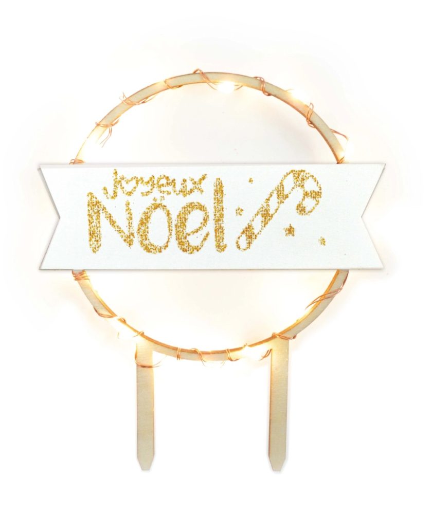 Cake Topper mit LED-Beleuchtung Joyeux Noël