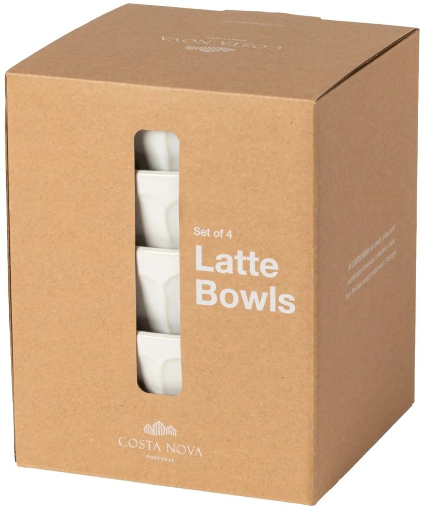 Latte Bowls Set 4 Latte Schalen 15 weiss