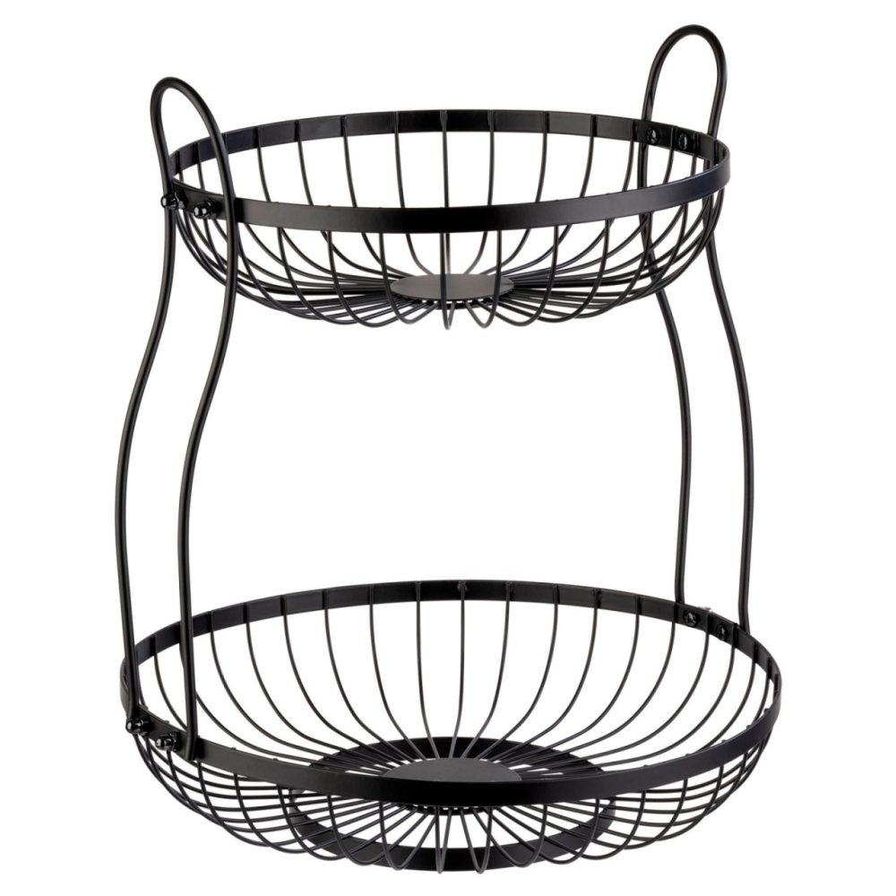 2-stufige Drahtkorb-Etagere Doppio