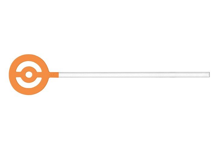 Rührlöffel mit Loch orange