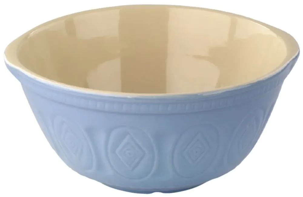 Traditionelle Rührschüssel m. Prägung blau D26cm 2.8 l