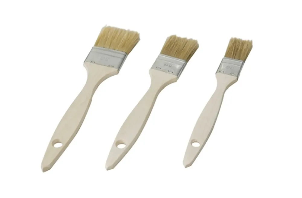 2er Set Backpinsel mit Naturborsten B:3cm L:23cm Holzgriff
