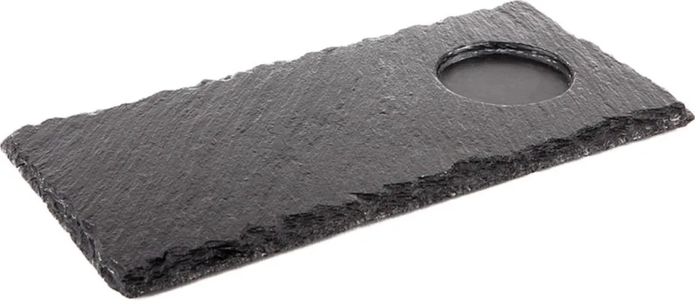 APS Naturschieferplatte 1 Absatz; 25x12x0.7 cm (LxBxH); schwarz; rechteckig