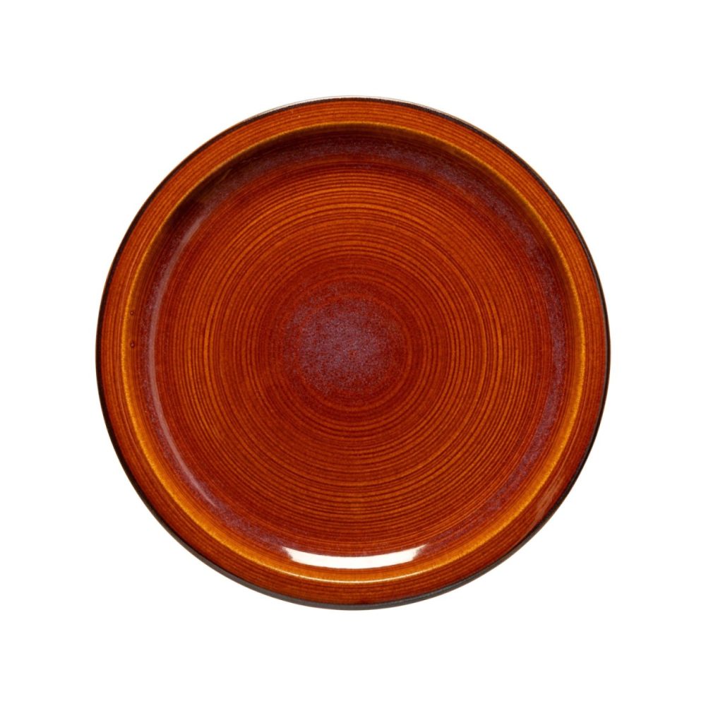 Poterie Teller flach D31.3cm H2.8cm caramel