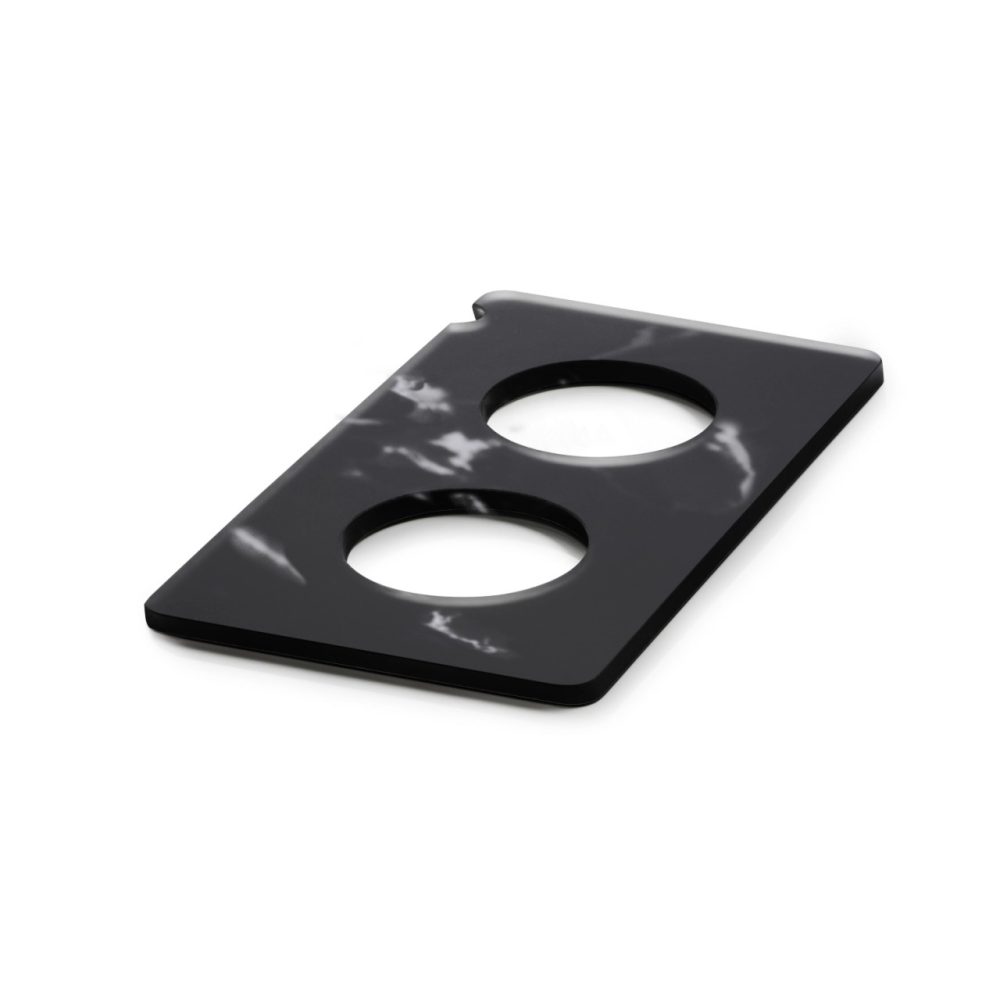 En Scene Platte GN 1/3 für 2 Karaffe Nacryl schwarz marmor