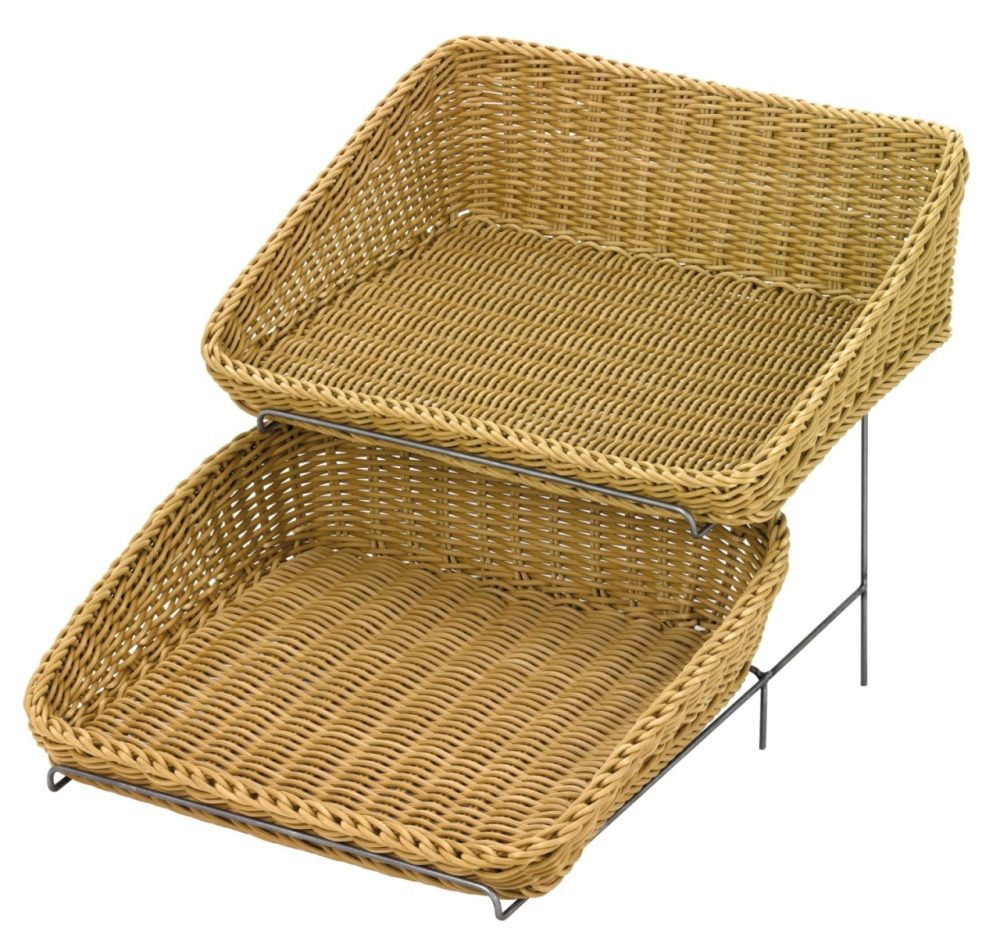 Drahtständer Buffet eckig, 2-fach, lose, 39x60x24,5cm