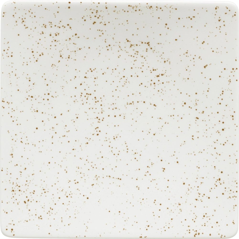 Pottery Unique white Teller halbtief quadratisch coupe 16cm