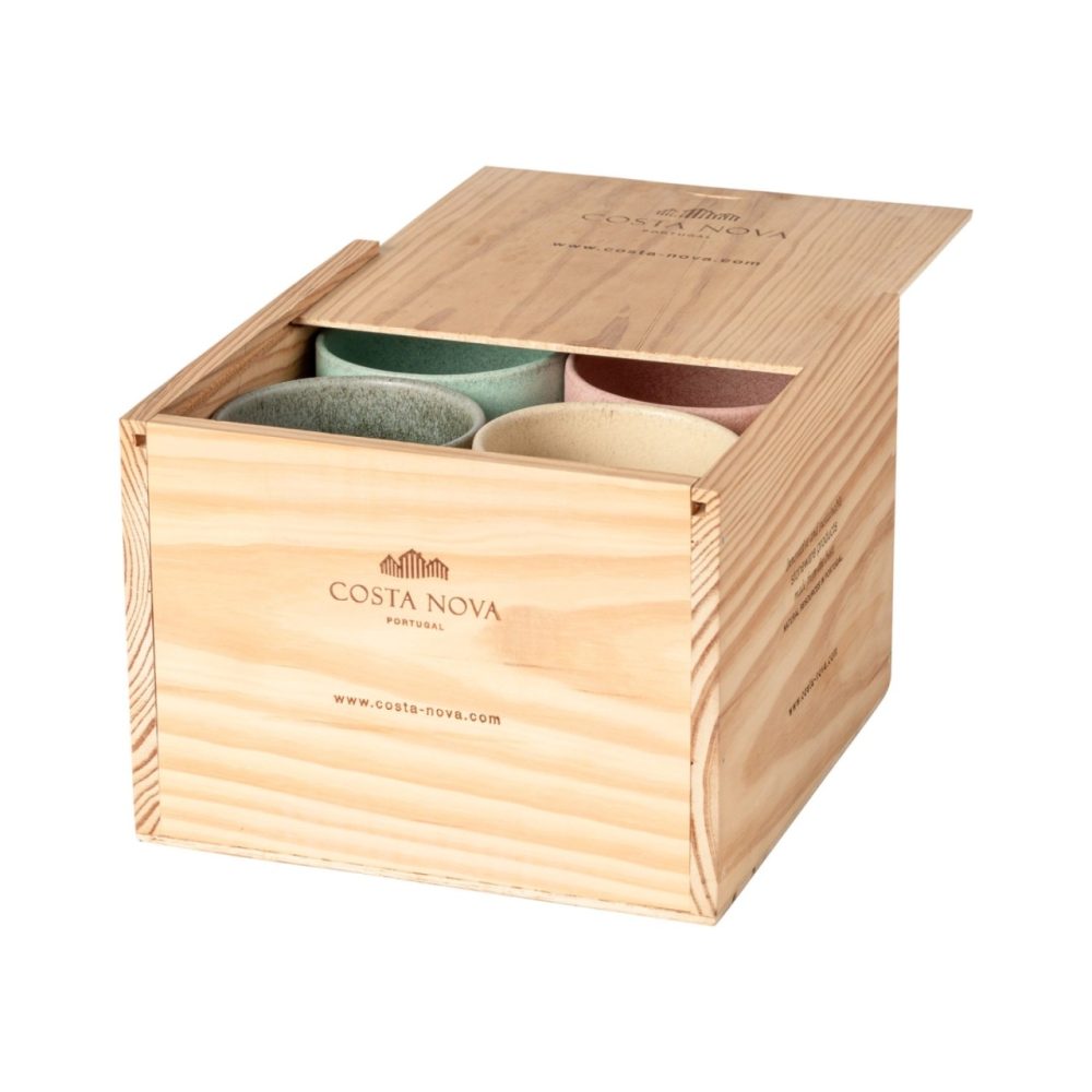 Handgefertigtes Geschenk-Set Lungo Becher „Arenito“ (8-teilig, assortiert) Costa Nova
