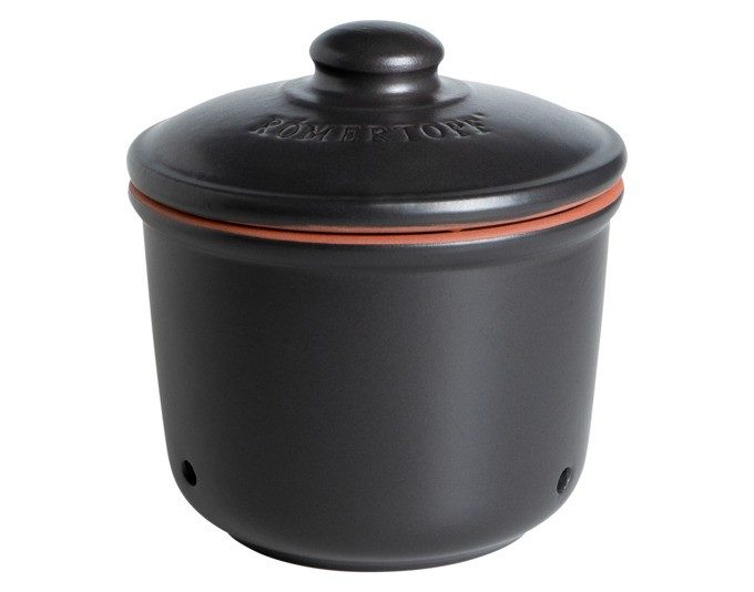 Römertopf - Knoblauchtopf, 13cm, Black