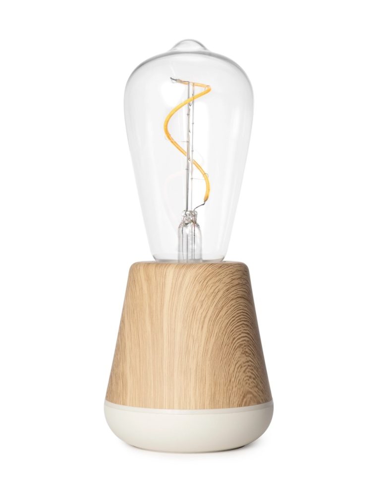 One Tischlampe 19.5x8.5cm hellbraun Eiche