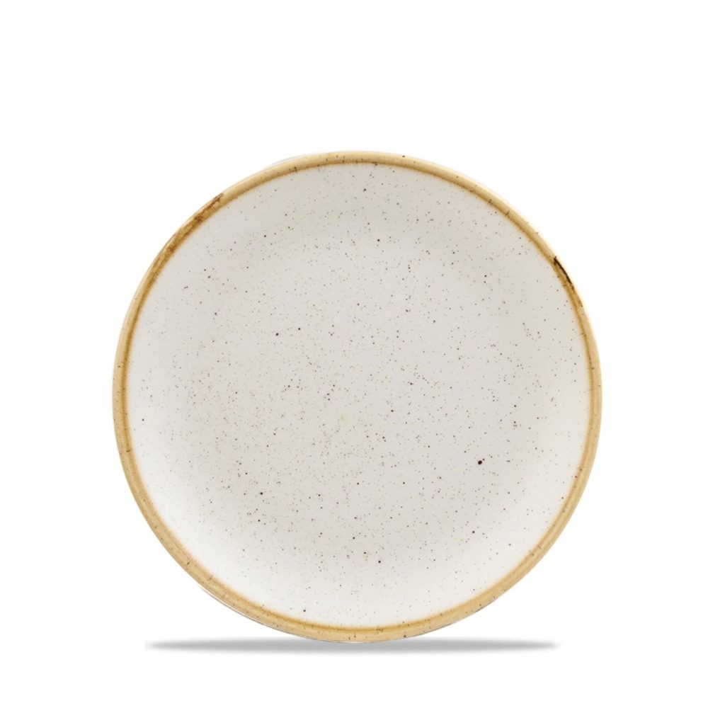 Churchill Teller flach Stonecast Barley White Coupe; 16.5 cm (Ø); weiss/braun; rund; 12 Stück / Pack