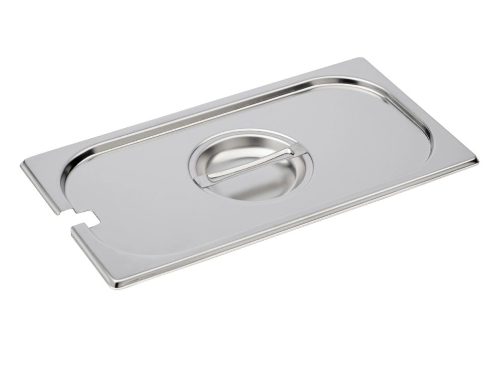 GN Deckel 1/3 Edelstahl mit Löffelausparung