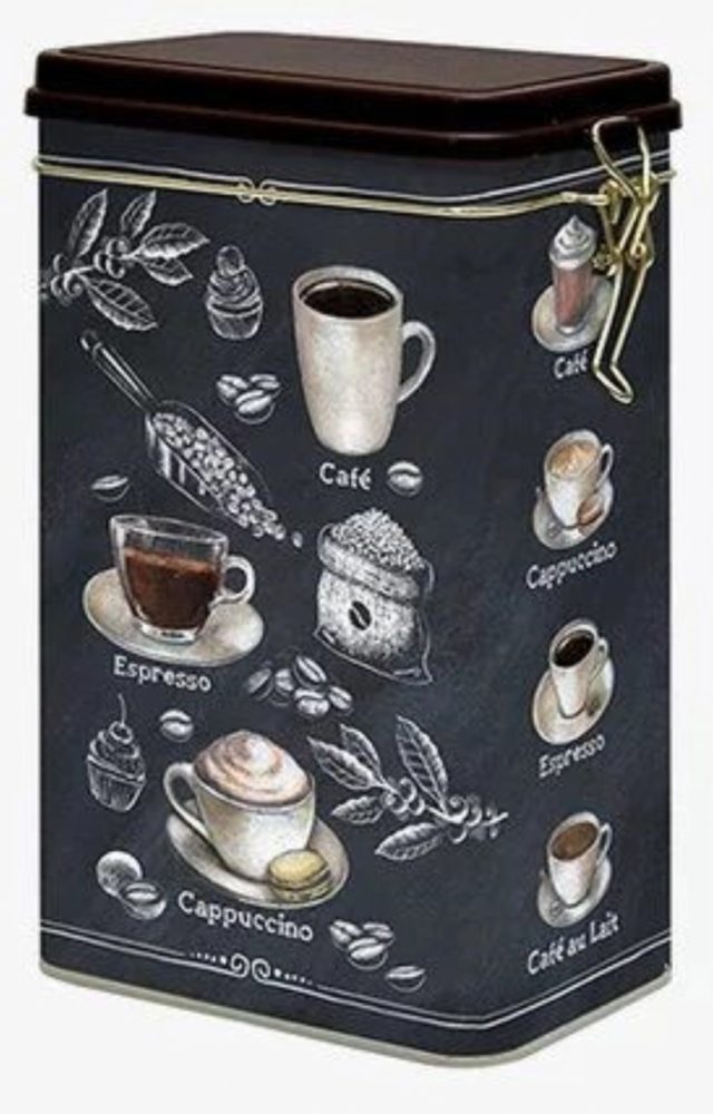 Barista Kaffeedose 13x8x21cm Blech