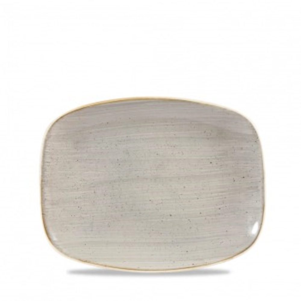 Churchill Chefs Oblong Platte Stonecast Peppercorn; 26.1x20.2 cm (LxB); grau/braun; rechteckig; 12 Stück / Pack