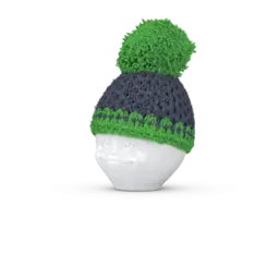 58products - Eierbecher Mütze grau/grün, One Size