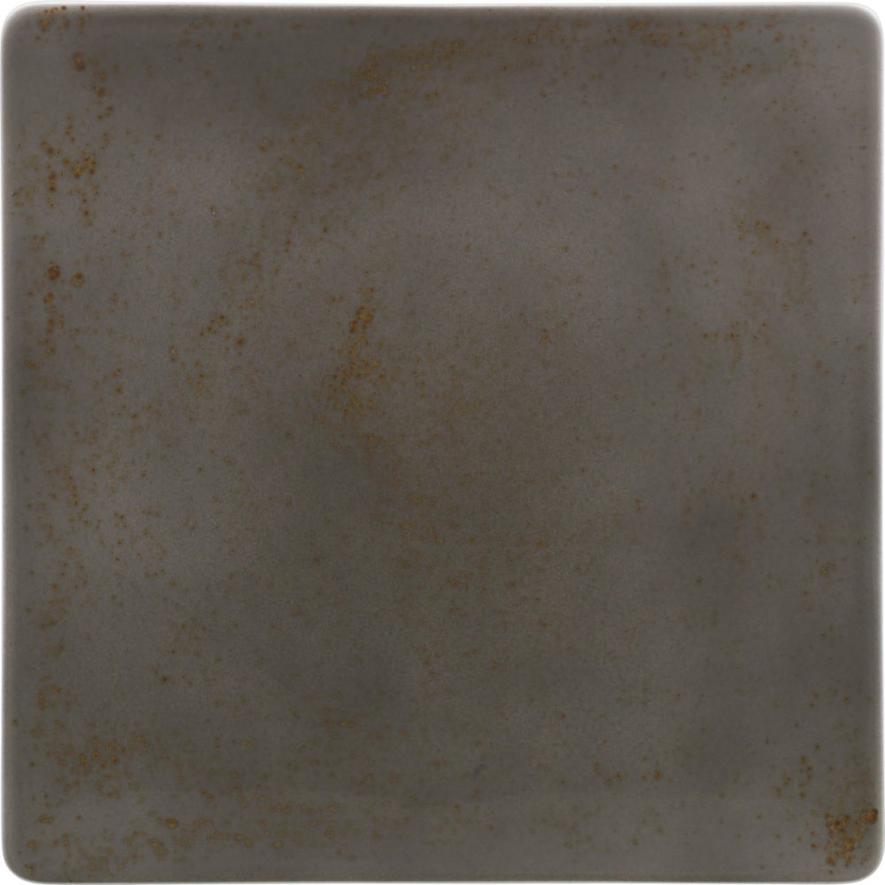 Pottery Unique Darkgrey Teller flach quadratisch coupe 24cm