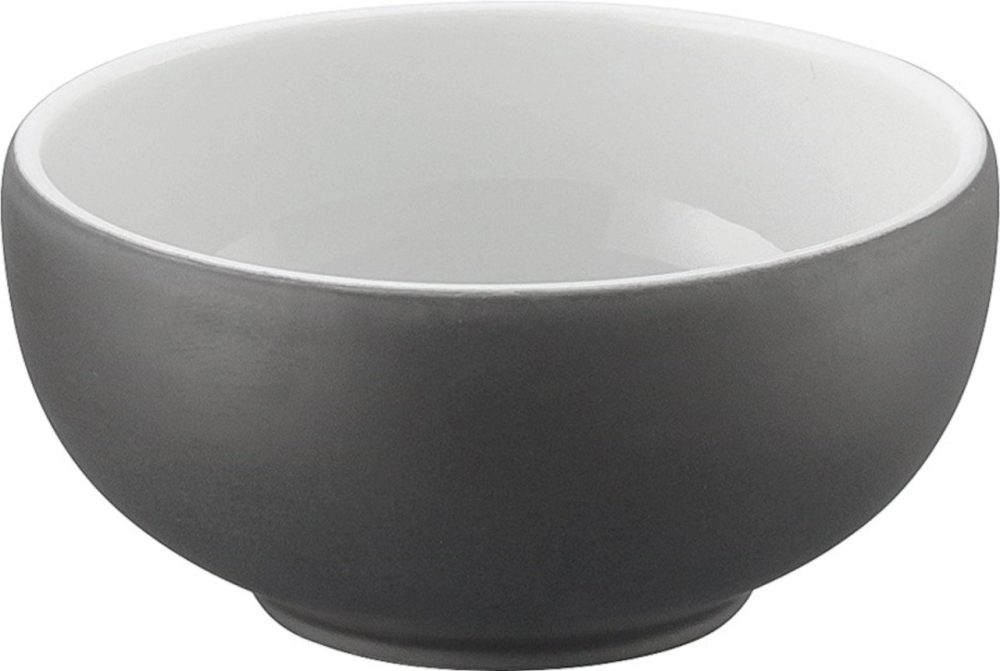 Pottery Frosted Black Schälchen rund 7cm 0.07lt