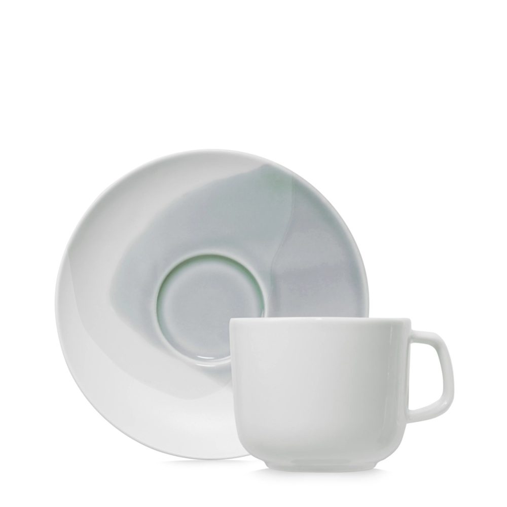Confluence Espressotasse m. Untert. 8cl fjord alab. weiss