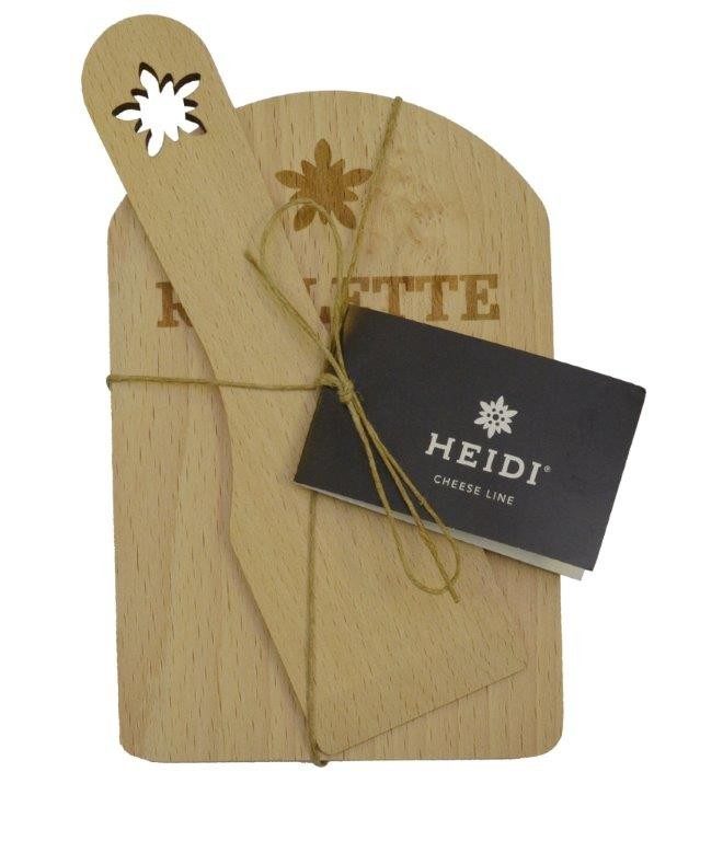 Raclette Untersetzer EDELWEISS mit Spachtel
