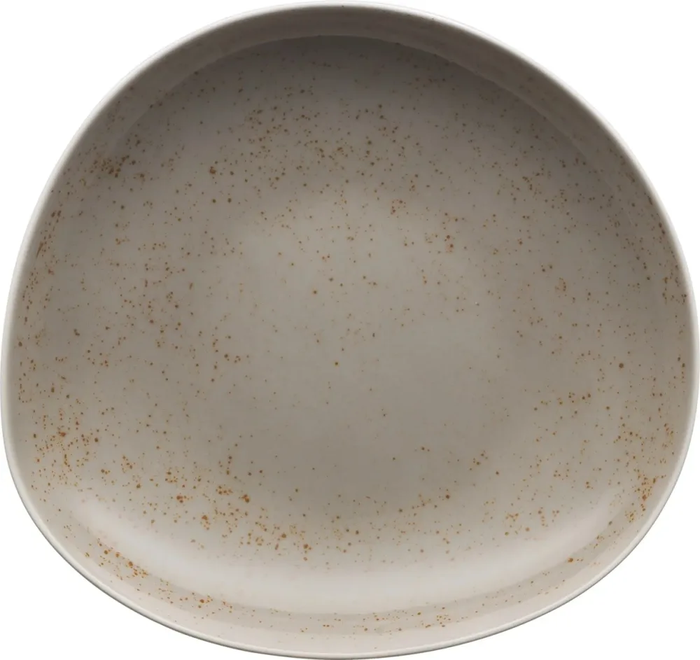 Pottery Unique Lightgrey Teller tief asymmetrisch coupe 22cm