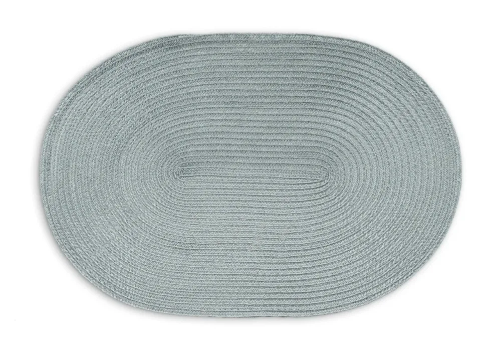 Tischset oval, graublau 45x31cm