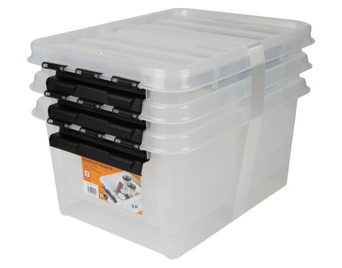 SmartStore Hobbyboxen mit Deckel | 39 × 26 × 50 cm | 31 l | 3 Stück