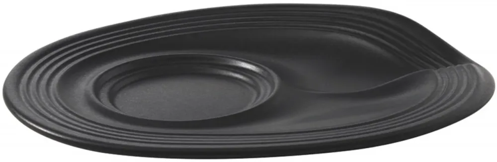 Untertasse für Cappuccino Knitterbecher 18 cl, schwarz
