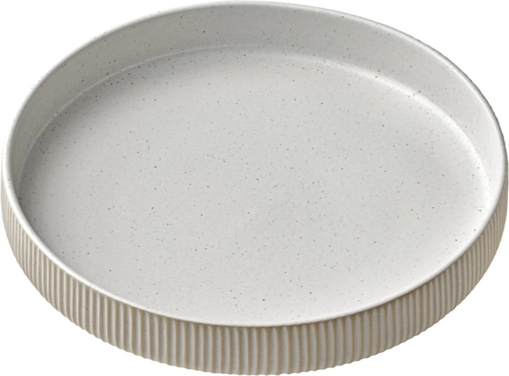 Playground Teller tief Nara Relief; 1300 ml, 24x4.2 cm (ØxH); weiss; rund; 6 Stück / Pack