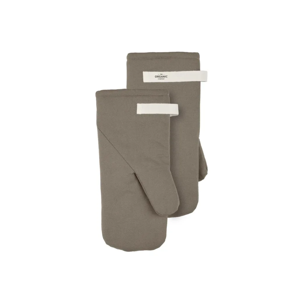 Ofenhandschuhe 15x31cm clay Biobaumwolle