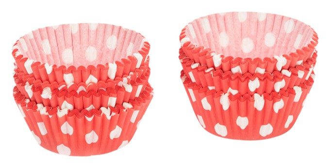 Mini Papierf. rot weiss ø3 cm