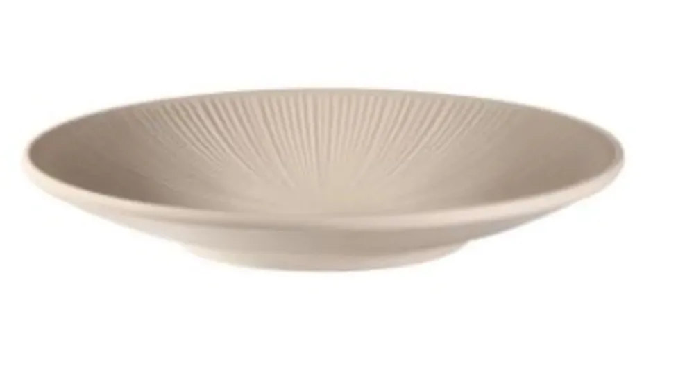 Nero Teller D21cm, H3cm Melamin, sand