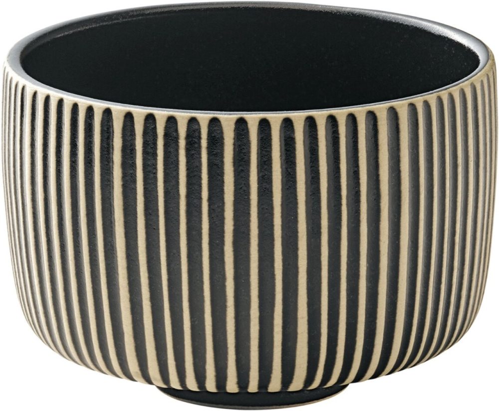 Playground Becher Nara nieder Relief; 300 ml, 9.7x6.7 cm (ØxH); schwarz/weiss; rund; 6 Stück / Pack