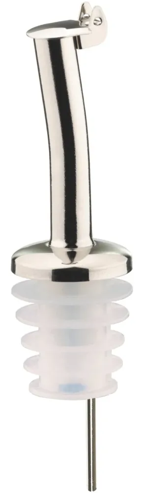 Ausgiesser Inox mit Silikonkorken u. Metallkäppchen