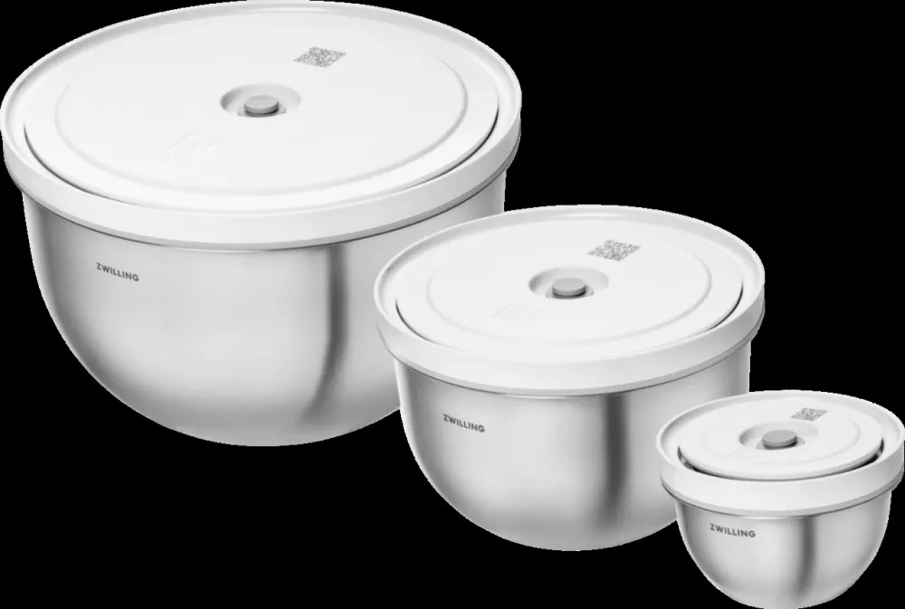 6tlg. Fresh & Save Bowls Vakuumschüssel Set, Edelstahl
