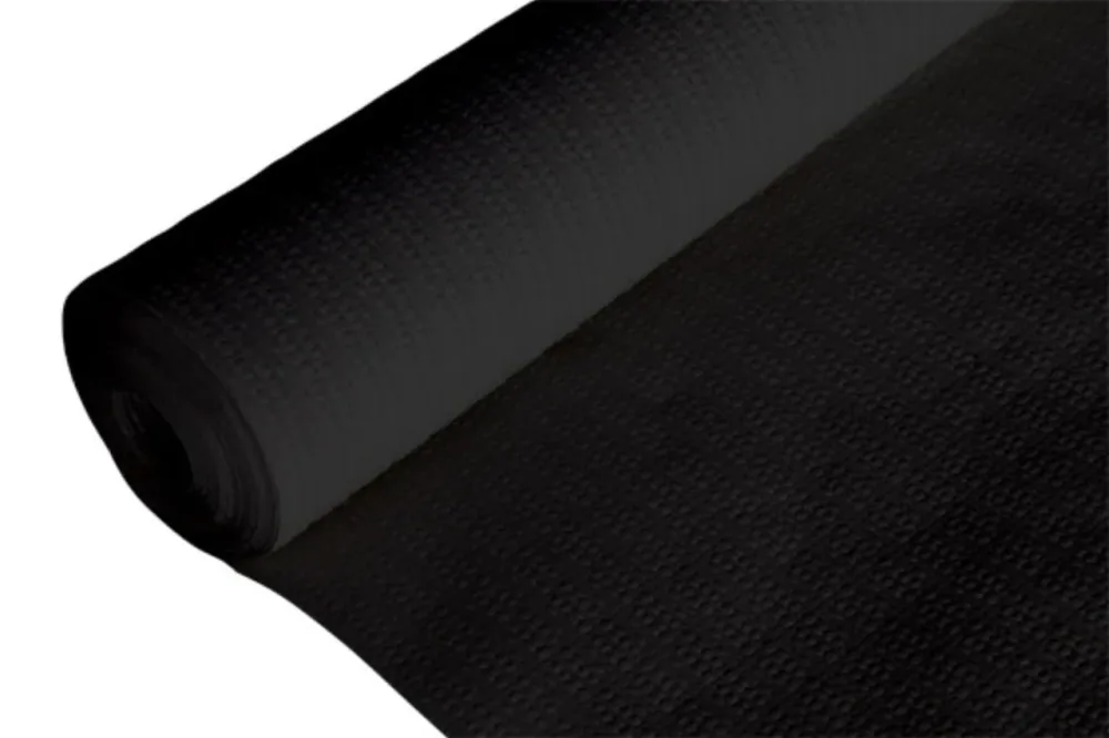 Papier-Tischdecke schwarz, gewaffelt, 1.18x20 m