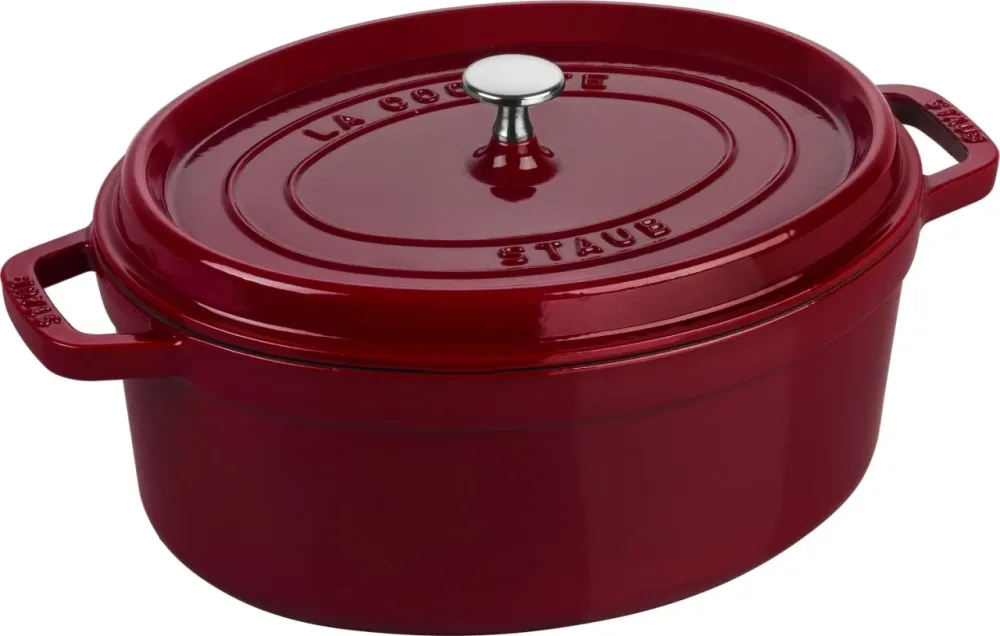 Cocotte 31cm, oval, Bordeaux, Gusseisen 5.5l