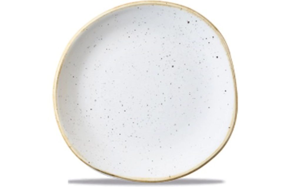 Churchill Teller flach Stonecast Barley White organisch; 18.6 cm (B); weiss/braun; organisch; 12 Stück / Pack