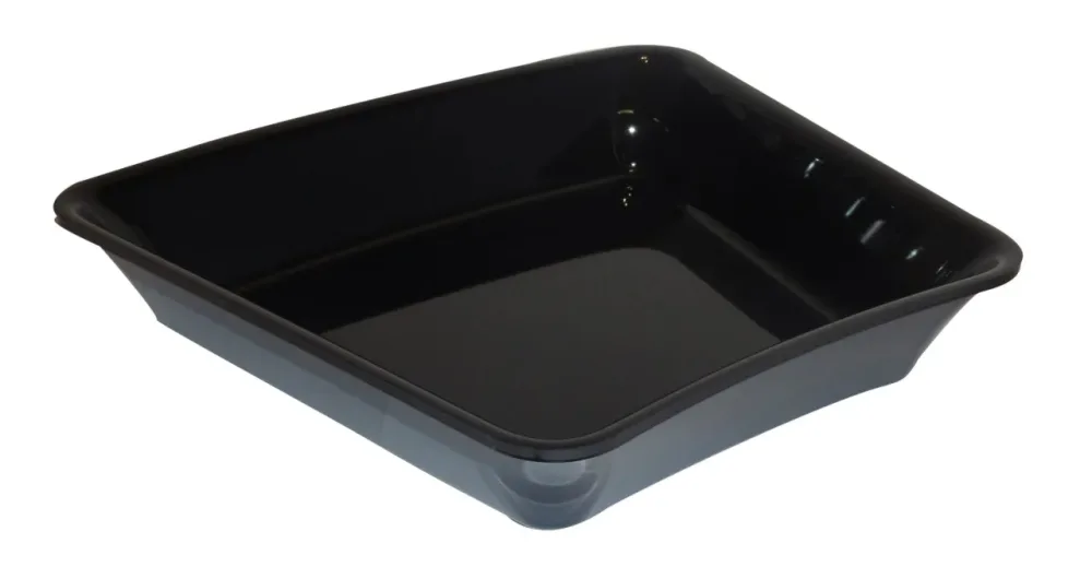 Salatschüssel gerundet 22.5Grad 26.5x22x5cm schwarz